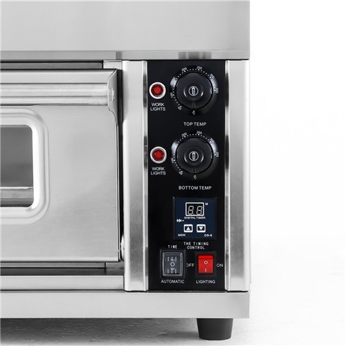 Commercial Pizza Oven Electric 650x500mm 4.4kW 4 pizzas at 10" | Stalwart DA-MAREO101D