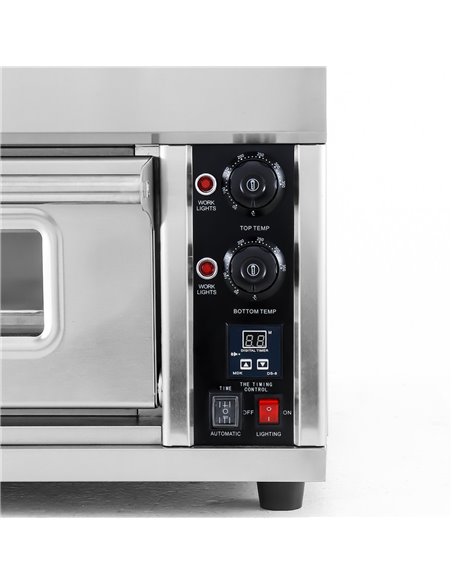 Commercial Pizza Oven Electric 650x500mm 4.4kW 4 pizzas at 10" | Stalwart DA-MAREO101D