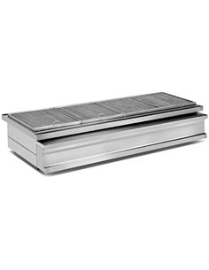 Professional Stainless steel Charcoal Grill with Firebrick &amp Ash drawer 1600x730x290mm | DA-OCK030K