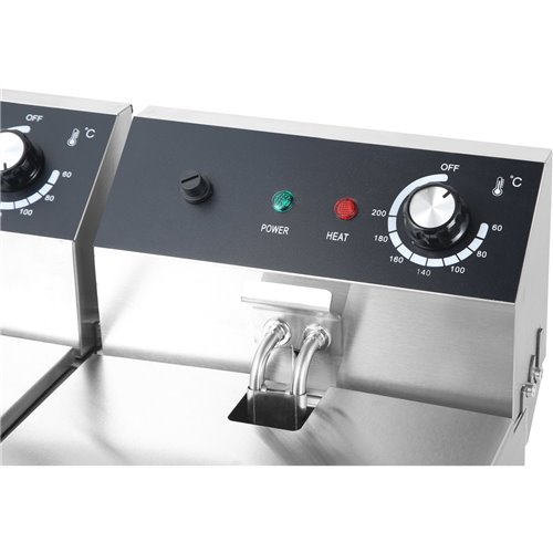 Commercial Fryer Double Electric 12 litre 5kW Countertop | DA-HEF82A