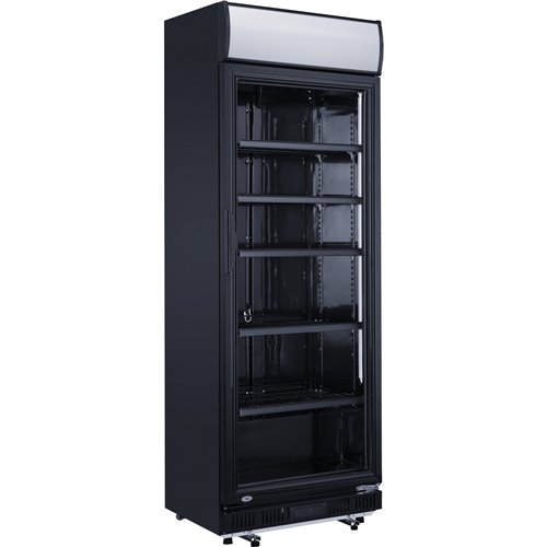 Commercial Drink cooler Upright 352 litres Dynamic cooling Hinged glass door Black | Stalwart DA-LG352DFBLACK