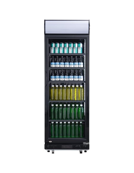 Commercial Drink cooler Upright 352 litres Dynamic cooling Hinged glass door Black | Stalwart DA-LG352DFBLACK