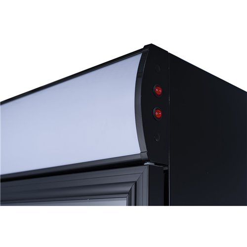 Commercial Drink cooler Upright 352 litres Dynamic cooling Hinged glass door Black | Stalwart DA-LG352DFBLACK