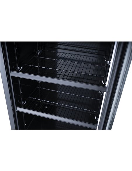 Commercial Drink cooler Upright 402 litres Dynamic cooling Hinged glass door Black Canopy light | Stalwart DA-LG402DFBLACK