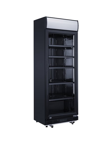 Commercial Drink cooler Upright 302 litres Dynamic cooling Hinged glass door Black | Stalwart DA-LG302DFBLACK