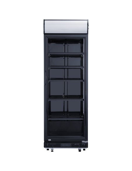 Commercial Drink cooler Upright 302 litres Dynamic cooling Hinged glass door Black | Stalwart DA-LG302DFBLACK