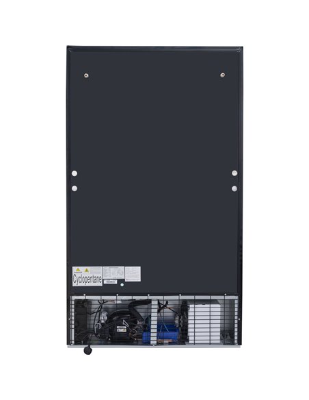 Commercial Bottle cooler Upright 773 litres Fan cooling Twin hinged doors Black Canopy light | Stalwart DA-LG805ABLACK