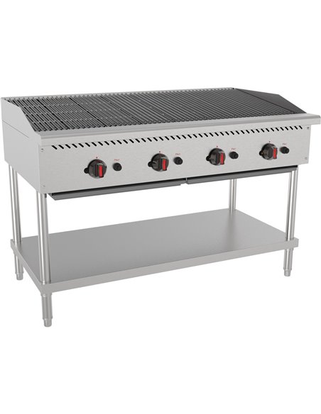 Commercial Gas Chargrill Freestanding 1200mm Width | Stalwart DA-MGL48MF
