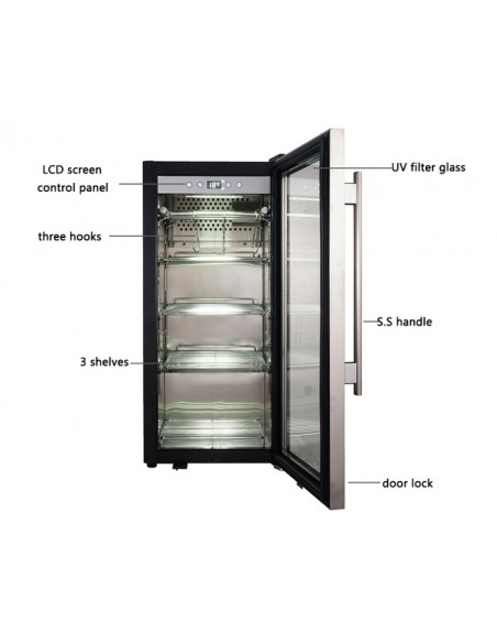 Professional Meat Dry Aging Maturing Refrigerator 75 litres | DA-SN75