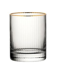 
Utopia Hayworth Double Old Fashioned Gold Rim Glasses 325ml (Pack of 6)