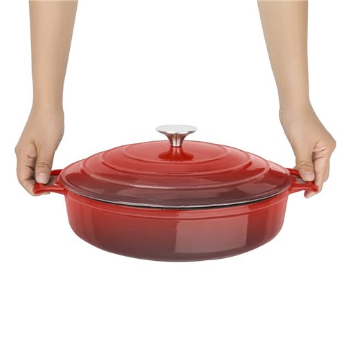 
Vogue Red Round Sauté Pan 3.5Ltr