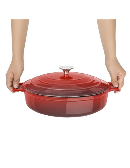 
Vogue Red Round Sauté Pan 3.5Ltr