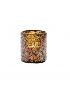 
Hollowick Crackle Gold Crackle Glass Votive Lamp 76mm x 80mm (Pack of 12)