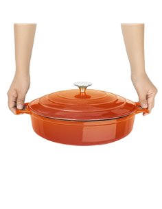 
Vogue Orange Round Sauté Pan 3.5Ltr 2