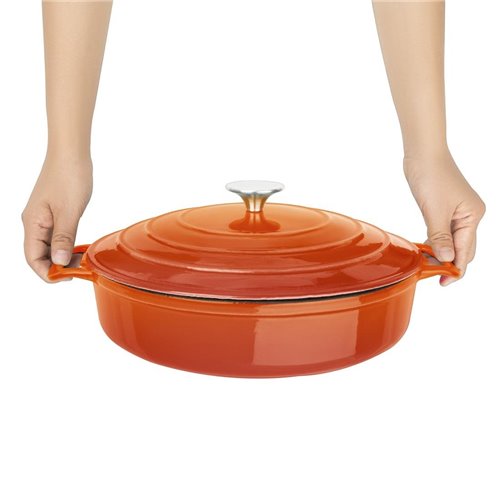 
Vogue Orange Round Sauté Pan 3.5Ltr
