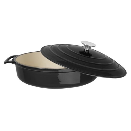 
Vogue Round Sauté Pan Black 3.5Ltr 280(D)x65(H)mm
