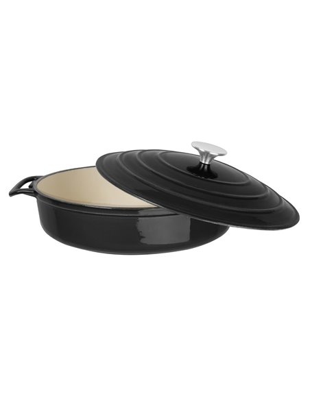 
Vogue Round Sauté Pan Black 3.5Ltr 280(D)x65(H)mm