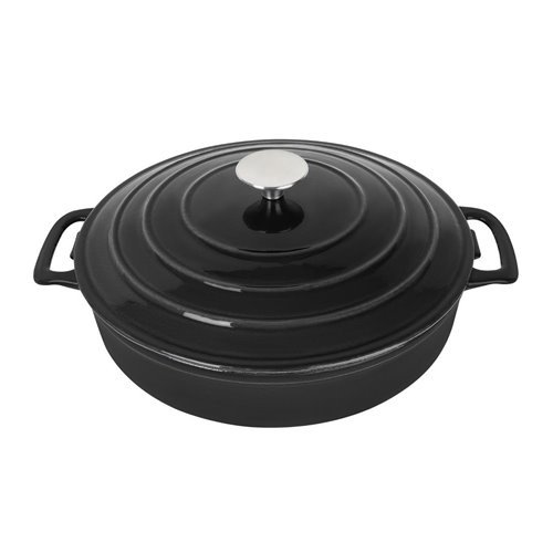 
Vogue Round Sauté Pan Black 3.5Ltr 280(D)x65(H)mm