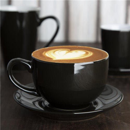 
Olympia Cafe Cappuccino Cup Black - 340ml 11.5fl oz (Pack of 12)