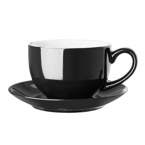 
Olympia Cafe Cappuccino Cup Black - 340ml 11.5fl oz (Pack of 12)