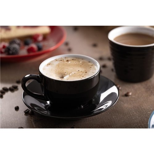 
Olympia Cafe Cappuccino Cup Black - 340ml 11.5fl oz (Pack of 12)