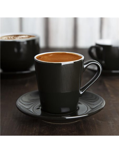 
Olympia Cafe Flat White Cup Black - 170ml (Pack of 12)