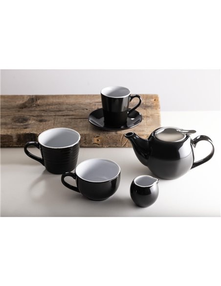 
Olympia Cafe Flat White Cup Black - 170ml (Pack of 12)