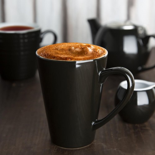 
Olympia Cafe Latte Cup Black - 340ml 11.5fl oz (Pack of 12)