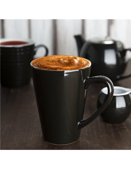 
Olympia Cafe Latte Cup Black - 340ml 11.5fl oz (Pack of 12)