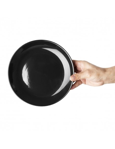 
Olympia Cafe Coupe Plate Black - 200mm 8" (Pack of 12)