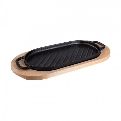 
Tramontina Pre-Seasoned Cast Iron Oval Sizzler Plate 310mm