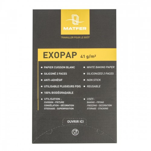 Matfer Bourgeat Exopap Baking Paper 325 x 530mm (Pack of 500) 
Matfer Bourgeat Exopap Baking Paper 325 x 530mm (Pack of 500)