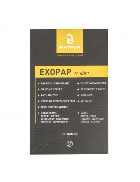 Matfer Bourgeat Exopap Baking Paper 325 x 530mm (Pack of 500) 
Matfer Bourgeat Exopap Baking Paper 325 x 530mm (Pack of 500)