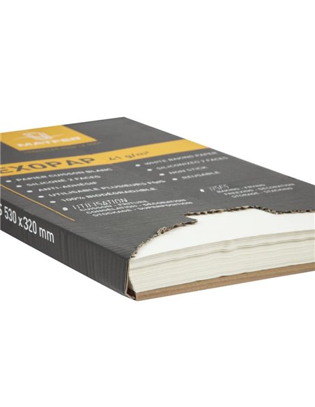 Matfer Bourgeat Exopap Baking Paper 325 x 530mm (Pack of 500) 
Matfer Bourgeat Exopap Baking Paper 325 x 530mm (Pack of 500)