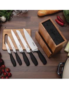 
Vogue Prep Like A Pro 5-Piece Soft-Grip Knife Set With Knife Block and Chopping Board 2