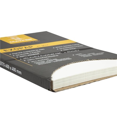 Matfer Bourgeat Exopap Baking Paper 600 x 400mm (Pack of 500) 
Matfer Bourgeat Exopap Baking Paper 600 x 400mm (Pack of 500)