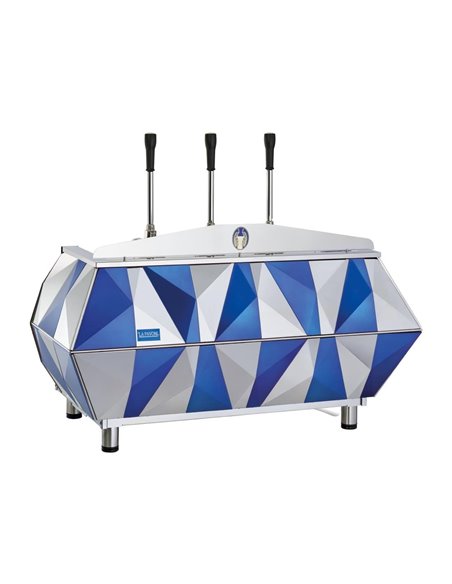 La Pavoni Three Group Professional Lever Coffee Machine 3-Phase Blue DIA3L1982EU