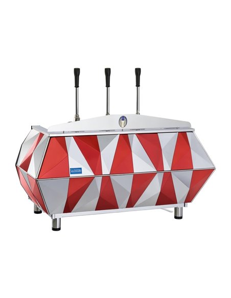 La Pavoni Three Group Professional Lever Coffee Machine 3-Phase Red DIA3L2419EU