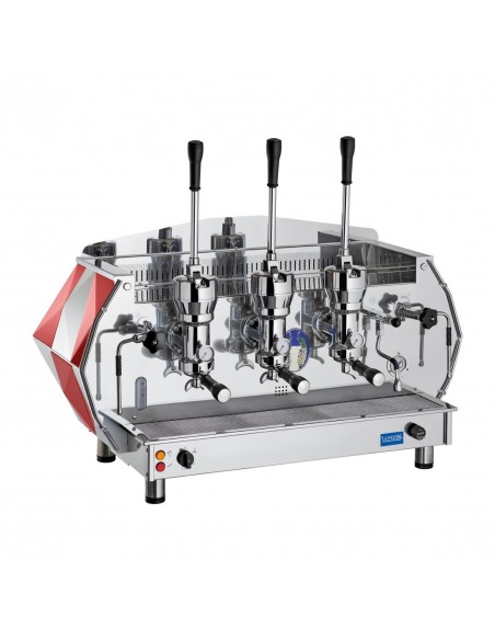 La Pavoni Three Group Professional Lever Coffee Machine 3-Phase Red DIA3L2419EU