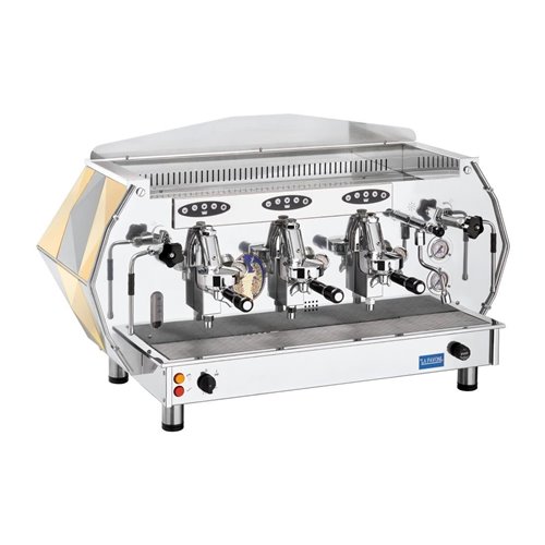 La Pavoni Three Group Automatic Professional Coffee Machine 3-Phase Gold DIA3SV1995EU