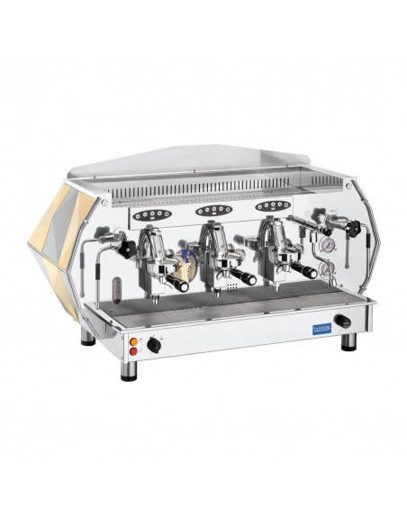 La Pavoni Three Group Automatic Professional Coffee Machine 3-Phase Gold DIA3SV1995EU