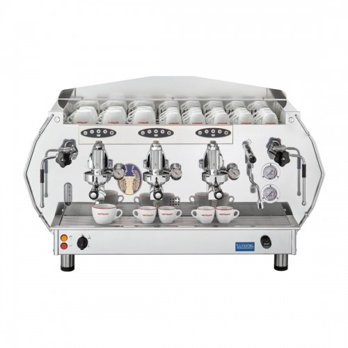 La Pavoni Three Group Automatic Professional Coffee Machine 3-Phase Red DIA3SV1619EU