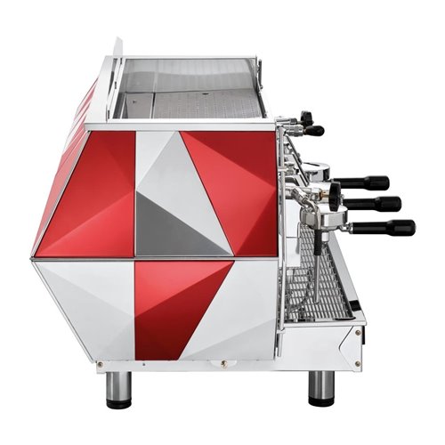 La Pavoni Three Group Automatic Professional Coffee Machine 3-Phase Red DIA3SV1619EU