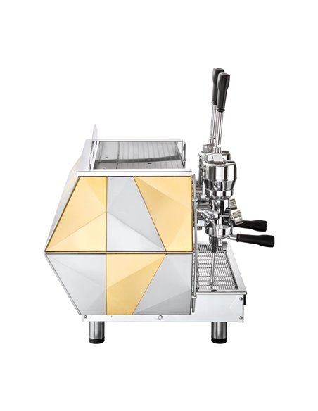 La Pavoni Two Group Professional Lever Coffee Machine 3-Phase Gold DIA2L2400EU