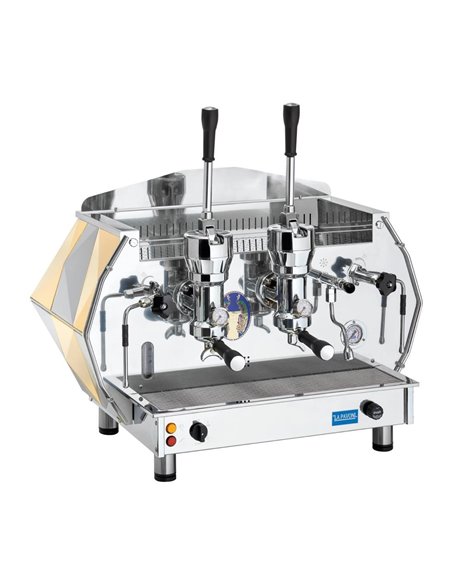 La Pavoni Two Group Professional Lever Coffee Machine 3-Phase Gold DIA2L2400EU