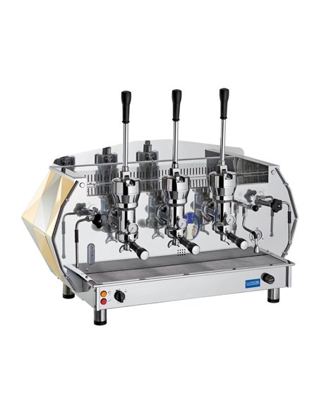 La Pavoni Three Group Professional Lever Coffee Machine 3-Phase Gold DIA3L2401EU