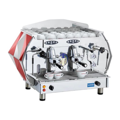 La Pavoni Two Group Automatic Professional Coffee Machine 3-Phase Red DIA2SV1667EU