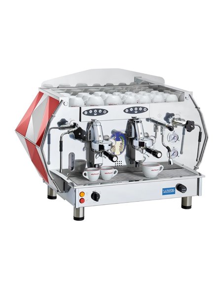 La Pavoni Two Group Automatic Professional Coffee Machine 3-Phase Red DIA2SV1667EU