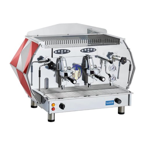 La Pavoni Two Group Automatic Professional Coffee Machine 3-Phase Red DIA2SV1667EU