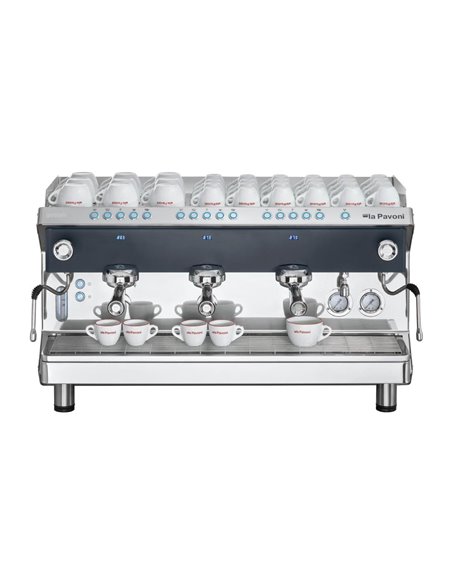 La Pavoni Three Group Automatic Professional Coffee Machine 3-Phase GENIALE3VNEU
